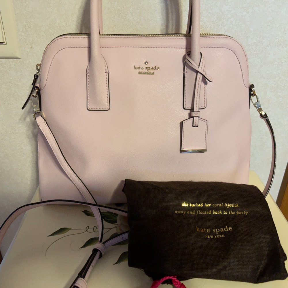 KATE SPADE New York Pink Leather Satchel Crossbody Shoulder Handbag